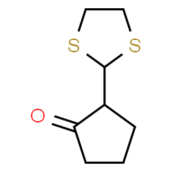 ChemSpider 2D Image | 2-(1,3-Dithiolan-2-yl)cyclopentanone | C8H12OS2