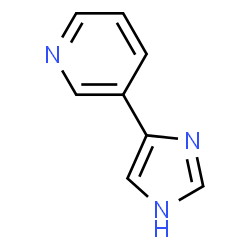 ChemSpider 2D Image | 3-(1H-Imidazol-4-yl)pyridine | C8H7N3