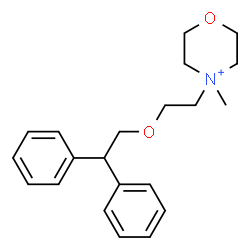 ChemSpider 2D Image | 4-[2-(2,2-Diphenylethoxy)ethyl]-4-methylmorpholin-4-ium | C21H28NO2