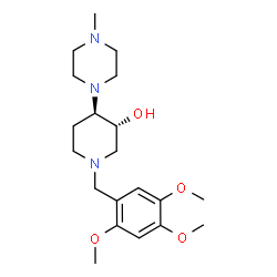 ChemSpider 2D Image | (3R,4R)-4-(4-Methyl-1-piperazinyl)-1-(2,4,5-trimethoxybenzyl)-3-piperidinol | C20H33N3O4
