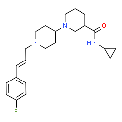 ChemSpider 2D Image | N-Cyclopropyl-1'-[(2E)-3-(4-fluorophenyl)-2-propen-1-yl]-1,4'-bipiperidine-3-carboxamide | C23H32FN3O