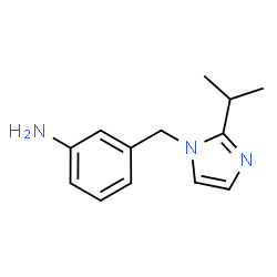 ChemSpider 2D Image | 3-((2-Isopropyl-1H-imidazol-1-yl)methyl)aniline | C13H17N3