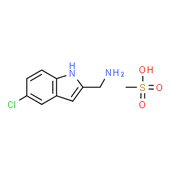 ChemSpider 2D Image | (5-Chloro-1H-indol-2-yl)methanamine methanesulfonate | C10H13ClN2O3S