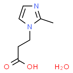 ChemSpider 2D Image | 3-(2-methyl-1H-imidazol-1-yl)propanoic acid hydrate | C7H12N2O3