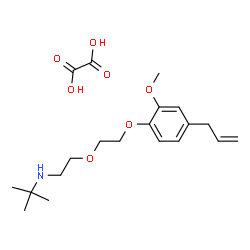 ChemSpider 2D Image | N-{2-[2-(4-Allyl-2-methoxyphenoxy)ethoxy]ethyl}-2-methyl-2-propanamine ethanedioate (1:1) | C20H31NO7