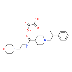ChemSpider 2D Image | N-[2-(4-Morpholinyl)ethyl]-1-(2-phenylpropyl)-4-piperidinecarboxamide ethanedioate (1:1) | C23H35N3O6