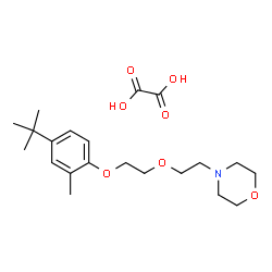 ChemSpider 2D Image | 4-(2-{2-[2-Methyl-4-(2-methyl-2-propanyl)phenoxy]ethoxy}ethyl)morpholine ethanedioate (1:1) | C21H33NO7