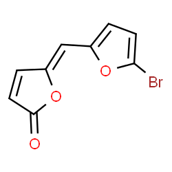 ChemSpider 2D Image | (5Z)-5-[(5-Bromo-2-furyl)methylene]-2(5H)-furanone | C9H5BrO3