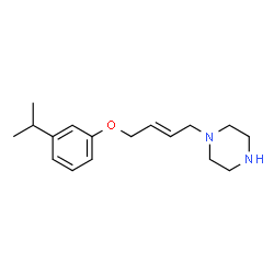 ChemSpider 2D Image | 1-[(2E)-4-(3-Isopropylphenoxy)-2-buten-1-yl]piperazine | C17H26N2O