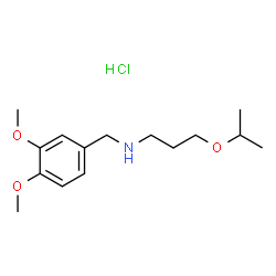 ChemSpider 2D Image | N-(3,4-Dimethoxybenzyl)-3-isopropoxy-1-propanamine hydrochloride (1:1) | C15H26ClNO3