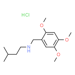 ChemSpider 2D Image | 3-Methyl-N-(2,4,5-trimethoxybenzyl)-1-butanamine hydrochloride (1:1) | C15H26ClNO3