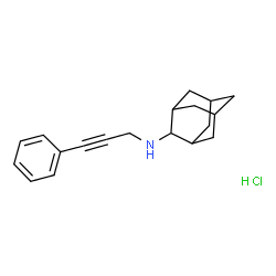 ChemSpider 2D Image | N-(3-Phenyl-2-propyn-1-yl)-2-adamantanamine hydrochloride (1:1) | C19H24ClN
