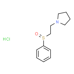 ChemSpider 2D Image | 1-[2-(Phenylsulfinyl)ethyl]pyrrolidine hydrochloride (1:1) | C12H18ClNOS
