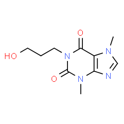 ChemSpider 2D Image | 1-(3-Hydroxypropyl)-3,7-dimethyl-1H-purine-2,6(3H,7H)-dione | C10H14N4O3