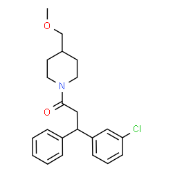 ChemSpider 2D Image | 3-(3-Chlorophenyl)-1-[4-(methoxymethyl)-1-piperidinyl]-3-phenyl-1-propanone | C22H26ClNO2