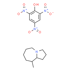 ChemSpider 2D Image | 2,4,6-Trinitrophenol - 9-methyloctahydro-1H-pyrrolo[1,2-a]azepine (1:1) | C16H22N4O7