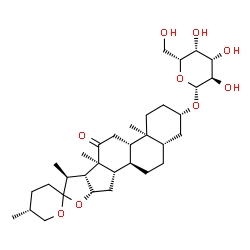 ChemSpider 2D Image | (3beta,5alpha,22xi,25R)-12-Oxospirostan-3-yl beta-D-galactopyranoside | C33H52O9
