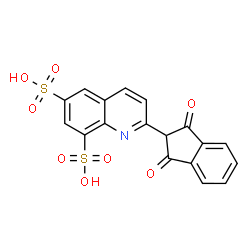 ChemSpider 2D Image | 2-(1,3-Dioxo-2,3-dihydro-1H-inden-2-yl)-6,8-quinolinedisulfonic acid | C18H11NO8S2