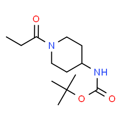 ChemSpider 2D Image | 4-(BOC-AMINO)-1-PROPANOYLPIPERIDINE | C13H24N2O3