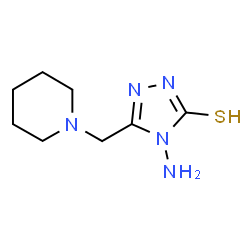 ChemSpider 2D Image | 4-Amino-2,4-dihydro-5-(1-piperidinylmethyl)-3H-1,2,4-triazole-3-thione | C8H15N5S