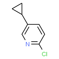 ChemSpider 2D Image | 2-Chloro-5-cyclopropylpyridine | C8H8ClN