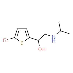 ChemSpider 2D Image | 1-(5-Bromo-2-thienyl)-2-(isopropylamino)ethanol | C9H14BrNOS
