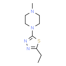 ChemSpider 2D Image | 1-(5-Ethyl-1,3,4-thiadiazol-2-yl)-4-methylpiperazine | C9H16N4S