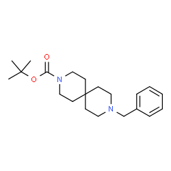 ChemSpider 2D Image | tert-Butyl-9-benzyl-3,9-diazaspiro[5.5]undecan-3-carboxylat | C21H32N2O2