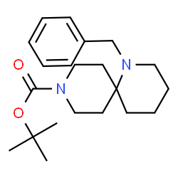 ChemSpider 2D Image | tert-Butyl-1-benzyl-1,9-diazaspiro[5.5]undecan-9-carboxylat | C21H32N2O2