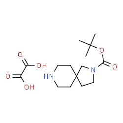ChemSpider 2D Image | tert-butyl 2,8-diazaspiro[4.5]decane-2-carboxylate ethanedioate (1:1) | C15H26N2O6