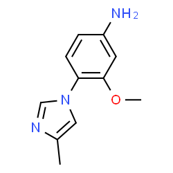 ChemSpider 2D Image | 3-Methoxy-4-(4-methyl-1H-imidazol-1-yl)aniline | C11H13N3O