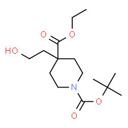 ChemSpider 2D Image | 1-tert-Butyl-4-ethyl-4-(2-hydroxyethyl)piperidin-1,4-dicarboxylat | C15H27NO5