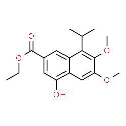 ChemSpider 2D Image | Ethyl 4-hydroxy-8-isopropyl-6,7-dimethoxy-2-naphthoate | C18H22O5