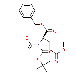 ChemSpider 2D Image | 1-Benzyl-5-methyl-N,N-bis(tert-butoxycarbonyl)-D-glutamat | C23H33NO8