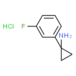 ChemSpider 2D Image | 1-(3-fluorophenyl)cyclopropanamine hydrochloride | C9H11ClFN
