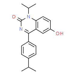 ChemSpider 2D Image | 6-Hydroxy-1-isopropyl-4-(4-isopropylphenyl)chinazolin-2(1H)-on | C20H22N2O2
