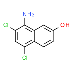 ChemSpider 2D Image | 8-Amino-5,7-dichloro-2-naphthol | C10H7Cl2NO