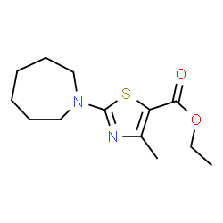 ChemSpider 2D Image | Ethyl 2-(azepan-1-yl)-4-methylthiazole-5-carboxylate | C13H20N2O2S