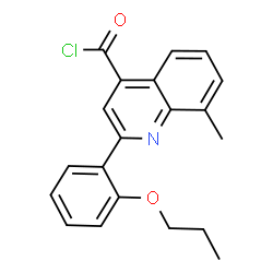 ChemSpider 2D Image | 8-Methyl-2-(2-propoxyphenyl)-4-quinolinecarbonyl chloride | C20H18ClNO2