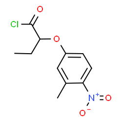 ChemSpider 2D Image | 2-(3-Methyl-4-nitrophenoxy)butanoyl chloride | C11H12ClNO4