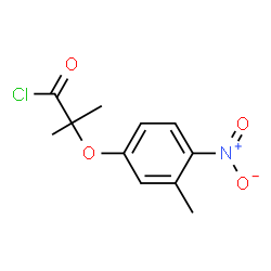 ChemSpider 2D Image | 2-Methyl-2-(3-methyl-4-nitrophenoxy)propanoyl chloride | C11H12ClNO4