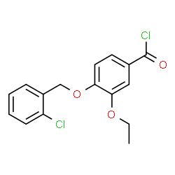 ChemSpider 2D Image | 4-[(2-Chlorobenzyl)oxy]-3-ethoxybenzoyl chloride | C16H14Cl2O3