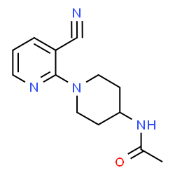 ChemSpider 2D Image | N-[1-(3-Cyano-2-pyridinyl)-4-piperidinyl]acetamide | C13H16N4O