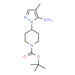 ChemSpider 2D Image | tert-butyl 4-(5-amino-4-methylpyrazol-1-yl)piperidine-1-carboxylate | C14H24N4O2