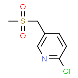 ChemSpider 2D Image | 2-CHLORO-5-(METHANESULFONYLMETHYL)PYRIDINE | C7H8ClNO2S