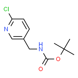 ChemSpider 2D Image | tert-butyl [(6-chloropyridin-3-yl)methyl]carbamate | C11H15ClN2O2