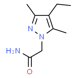 ChemSpider 2D Image | 2-(4-Ethyl-3,5-dimethyl-1H-pyrazol-1-yl)acetamide | C9H15N3O