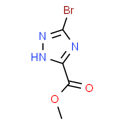 ChemSpider 2D Image | Methyl 3-bromo-1H-1,2,4-triazole-5-carboxylate | C4H4BrN3O2