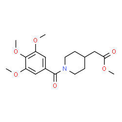 ChemSpider 2D Image | Methyl [1-(3,4,5-trimethoxybenzoyl)-4-piperidinyl]acetate | C18H25NO6