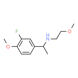 ChemSpider 2D Image | 1-(3-Fluoro-4-methoxyphenyl)-N-(2-methoxyethyl)ethanamine | C12H18FNO2